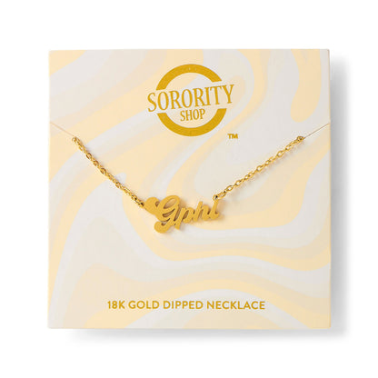 Gamma Phi Beta Retro Necklace