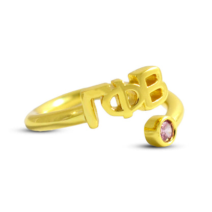 Gamma Phi Beta Gemstone Ring