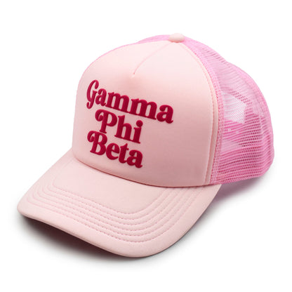 Gamma Phi Beta Puff Print Trucker Hat - Ivy Society