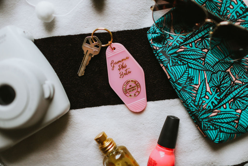 Gamma Phi Beta Motel Keychain
