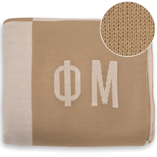 Phi Mu Checkered Knit Blanket