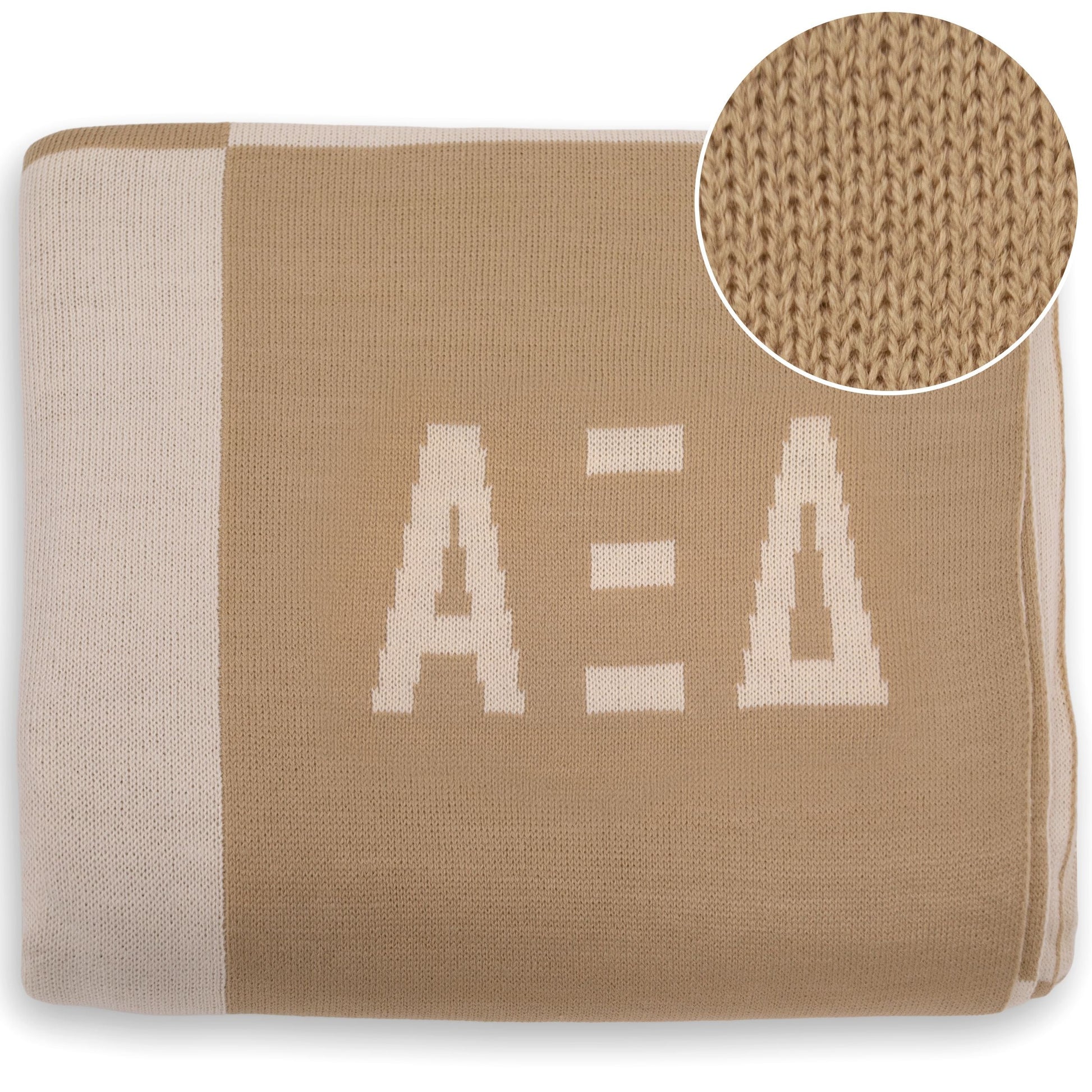 Alpha Xi Delta Checkered Knit Blanket - Ivy Society