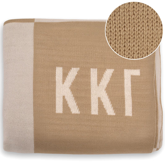 Kappa Kappa Gamma Checkered Knit Blanket