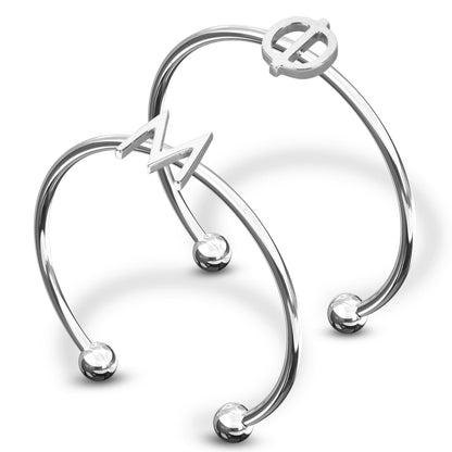 Phi Mu Silver Ring Stack