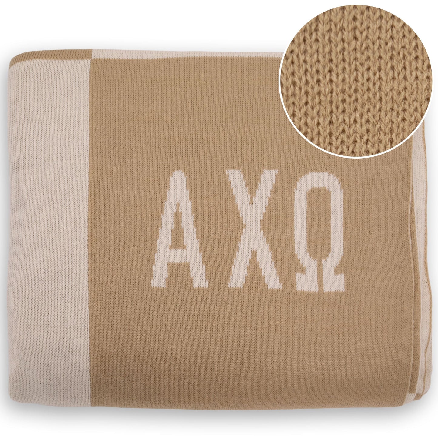 Alpha Chi Knit Checkered Blanket