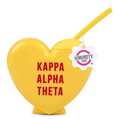Kappa Alpha Theta Heart Tumbler - Ivy Society