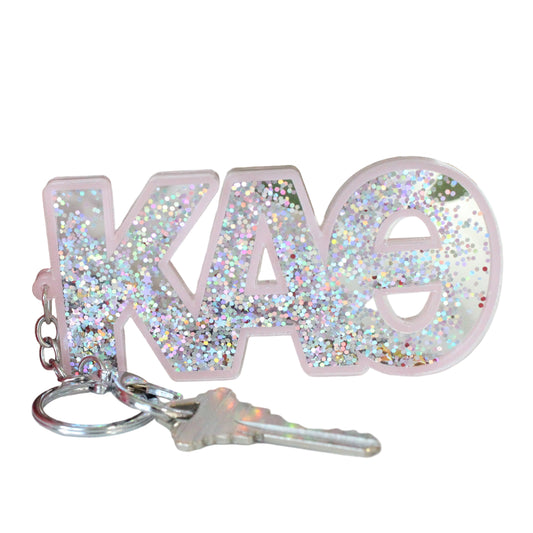 Kappa Alpha Theta Glitter Keychain - Ivy Society
