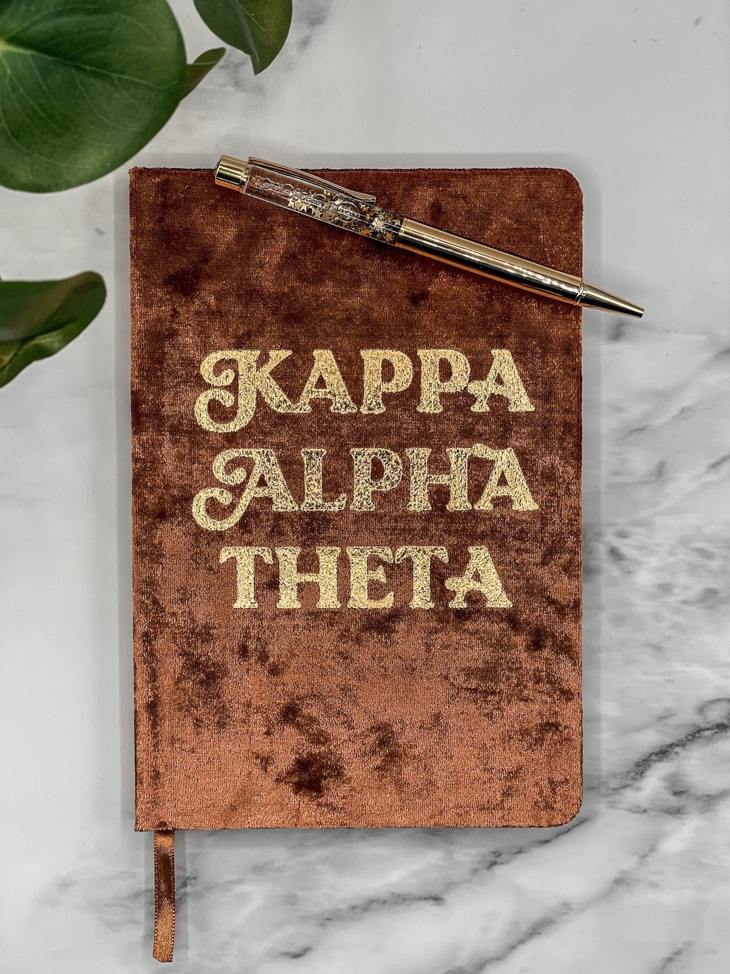 Kappa Alpha Theta Velvet Notebook - Ivy Society