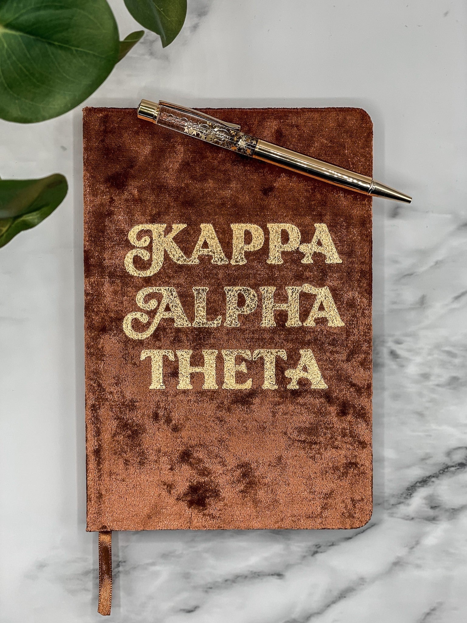 Kappa Alpha Theta Velvet Notebook - Ivy Society
