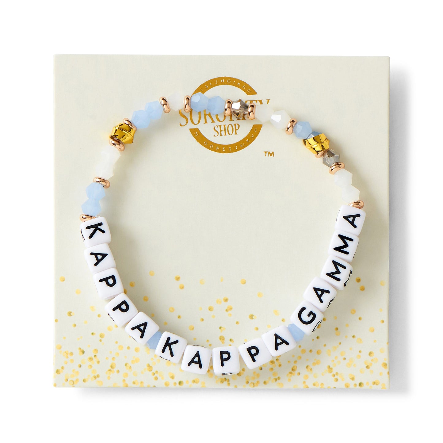 Kappa Kappa Gamma Glass Bead Bracelet