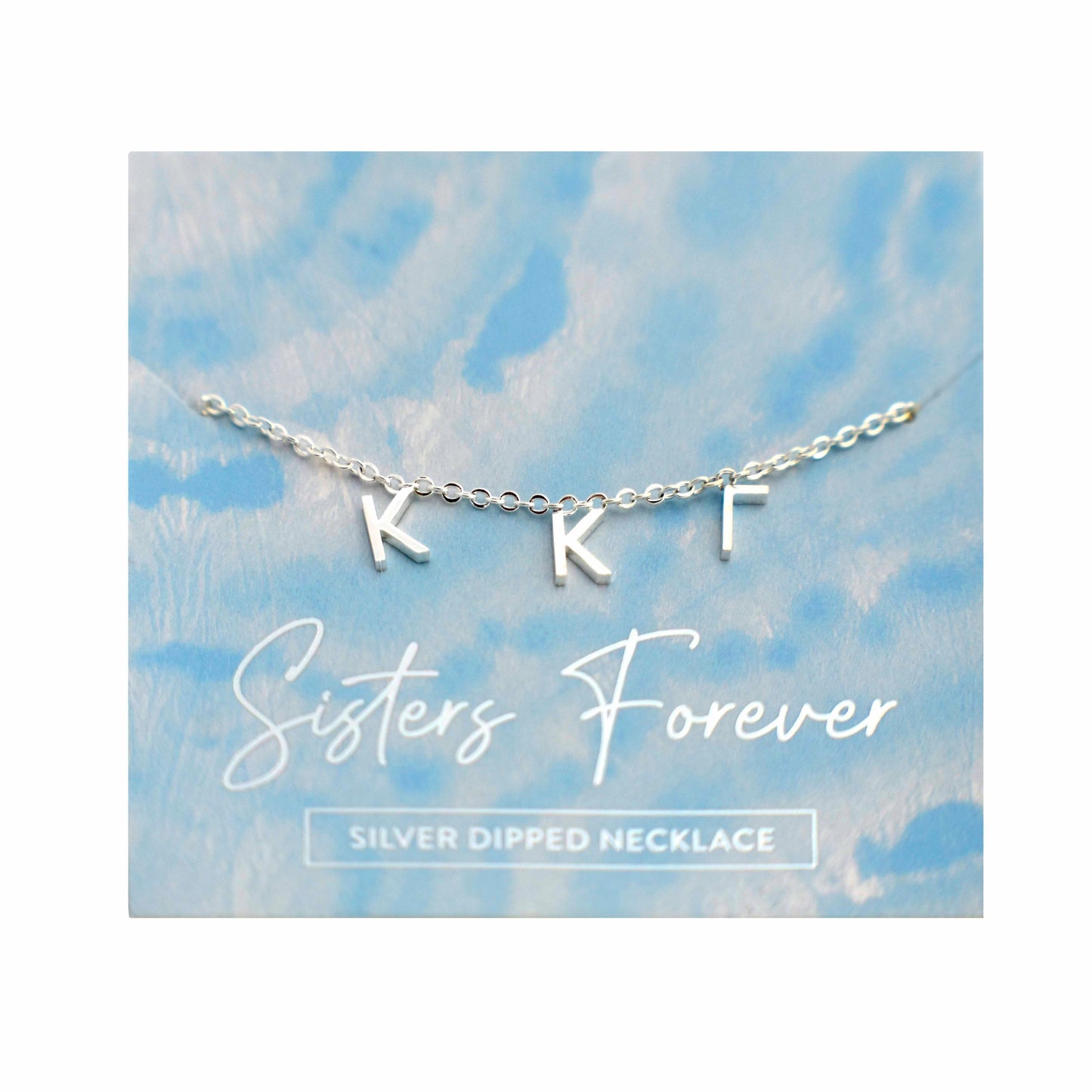 Kappa Kappa Gamma Silver Letters Necklace
