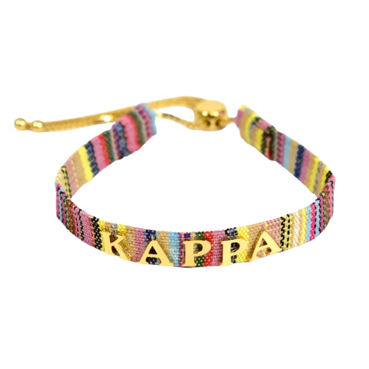 Kappa Kappa Gamma Woven Bracelet