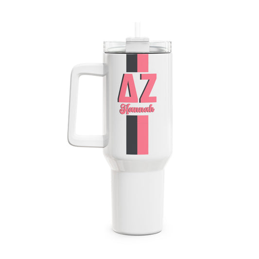 Delta Zeta Personalized Stripe 40oz Tumbler - Ivy Society