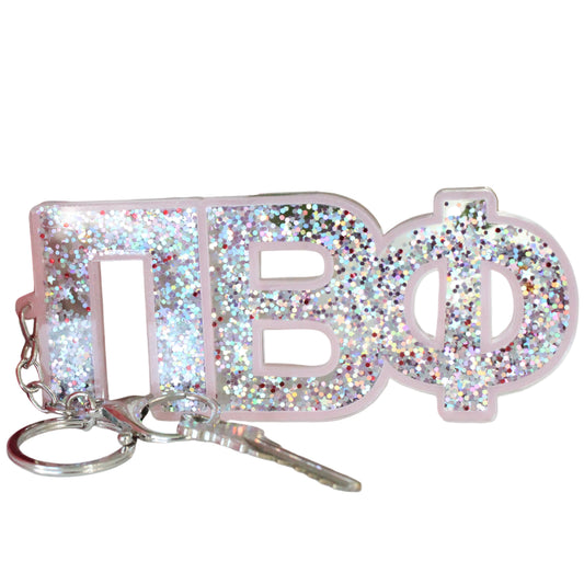 Pi Beta Phi Glitter Keychain - Ivy Society