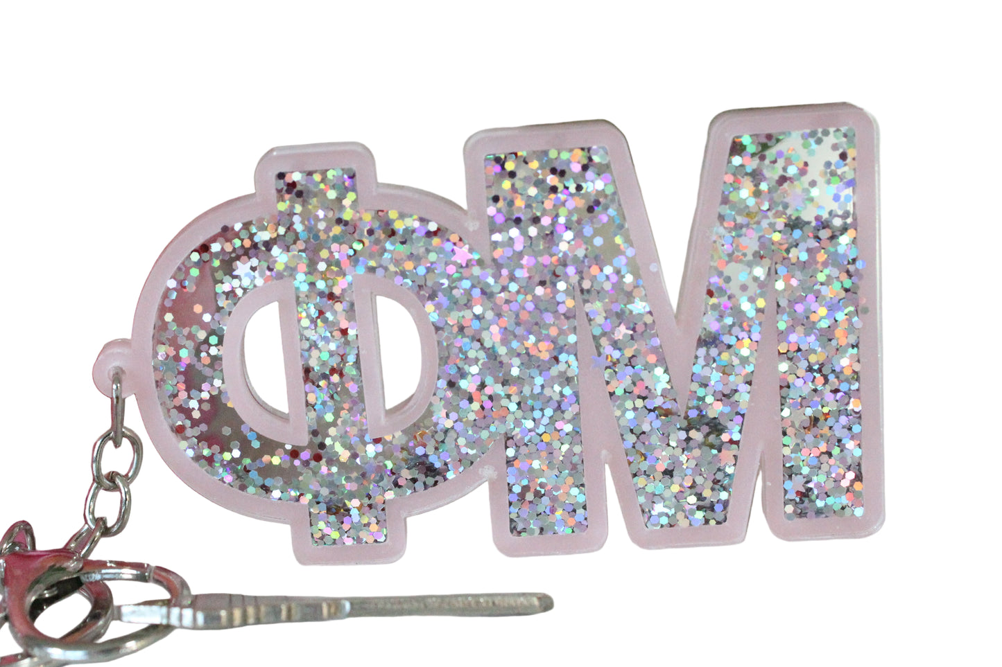 Phi Mu Glitter Keychain - Ivy Society
