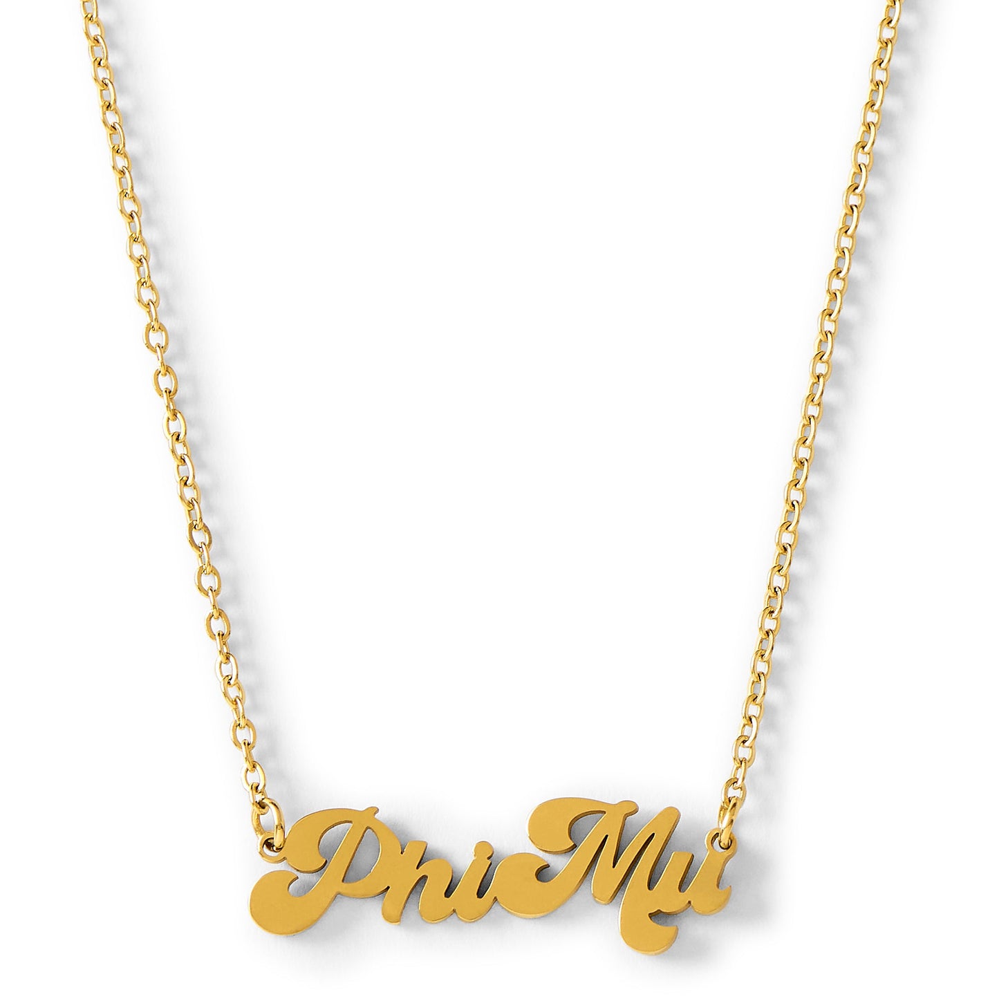 Phi Mu Retro Necklace