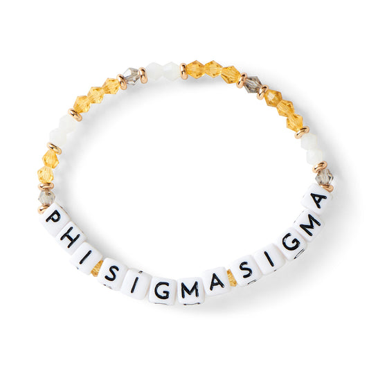 Phi Sigma Sigma Glass Bead Bracelet