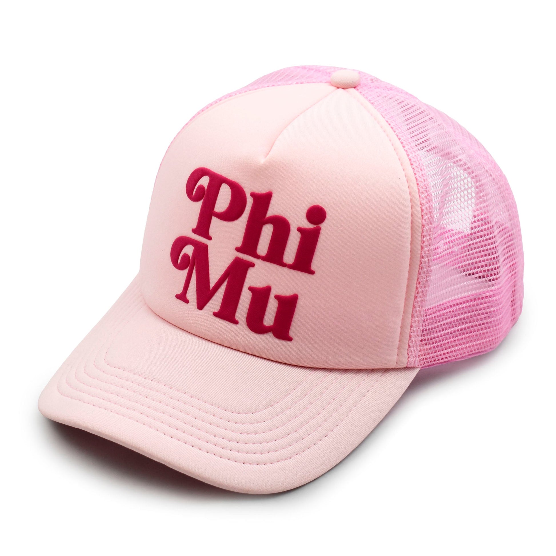 Phi Mu Puff Print Trucker Hat - Ivy Society