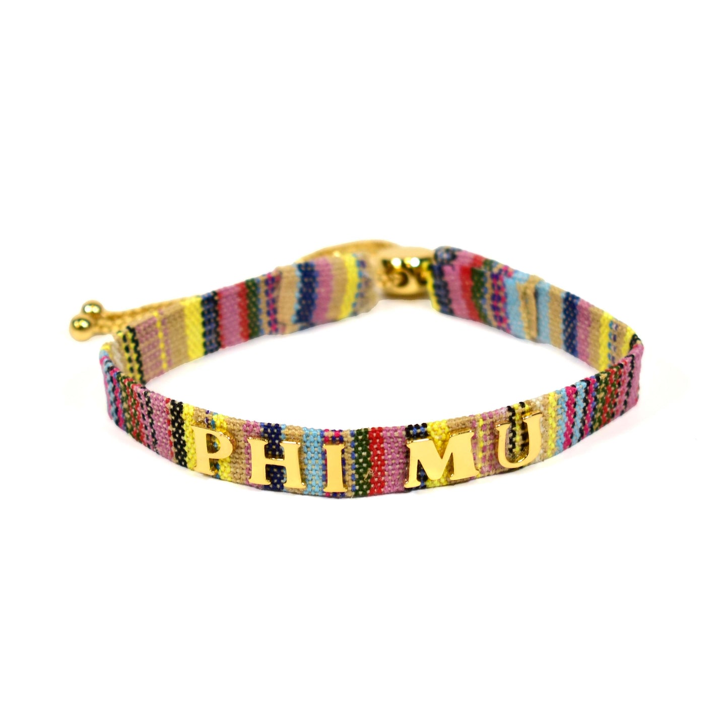 Phi Mu Woven Bracelet