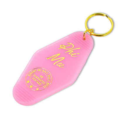 Phi Mu Motel Keychain