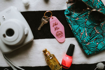 Phi Mu Motel Keychain