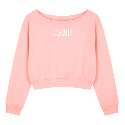 Delta Phi Epsilon 1917 Off The Shoulder Sweatshirt
