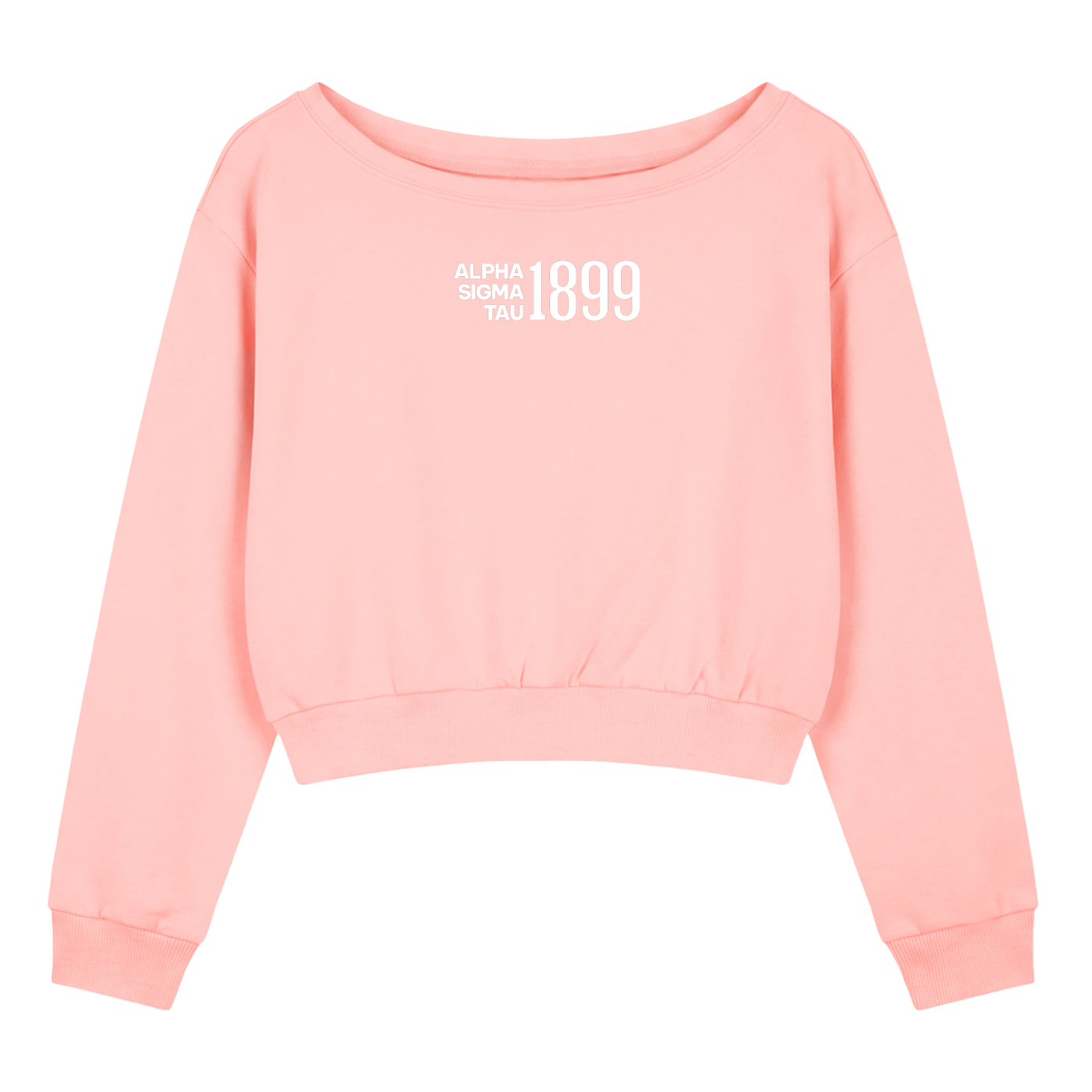Alpha Sigma Tau 1899 Off The Shoulder Sweatshirt