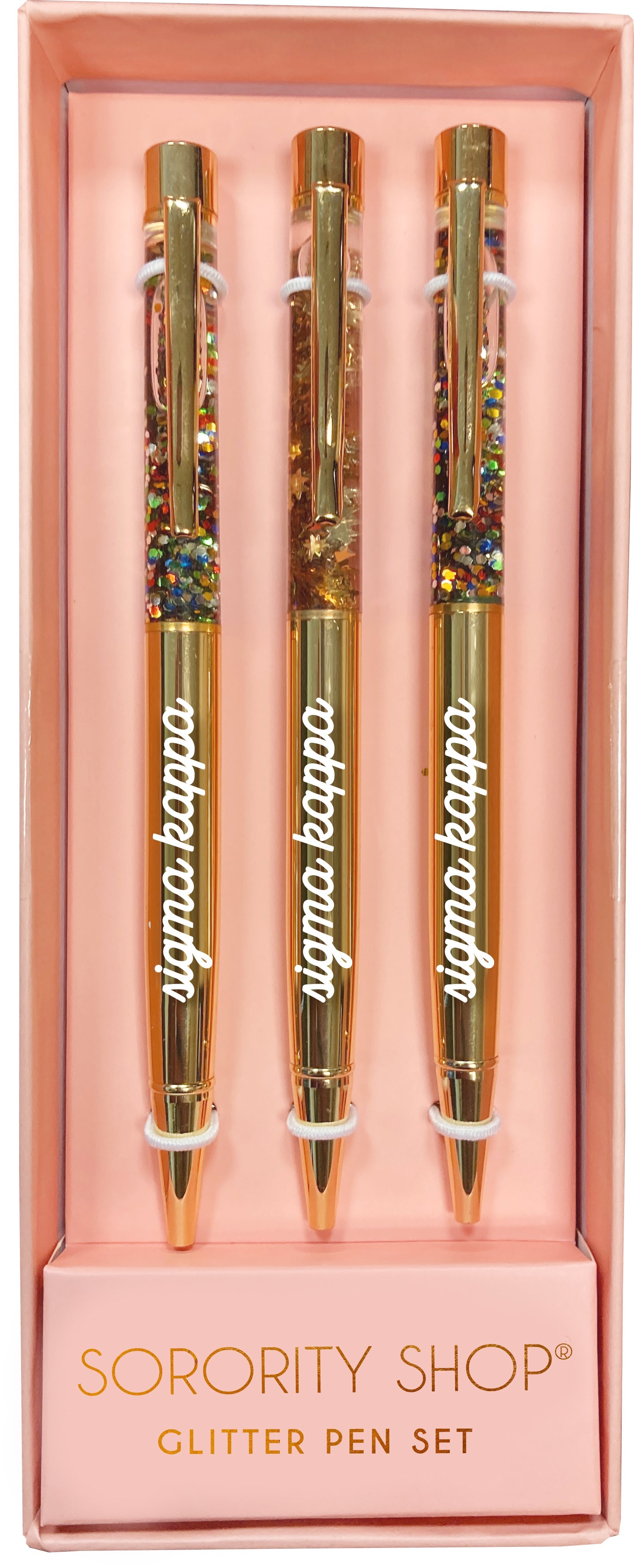 Sigma Kappa Glitter Pens 3 Pack - Ivy Society