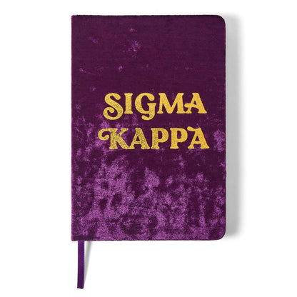 Sigma Kappa Velvet Notebook - Ivy Society