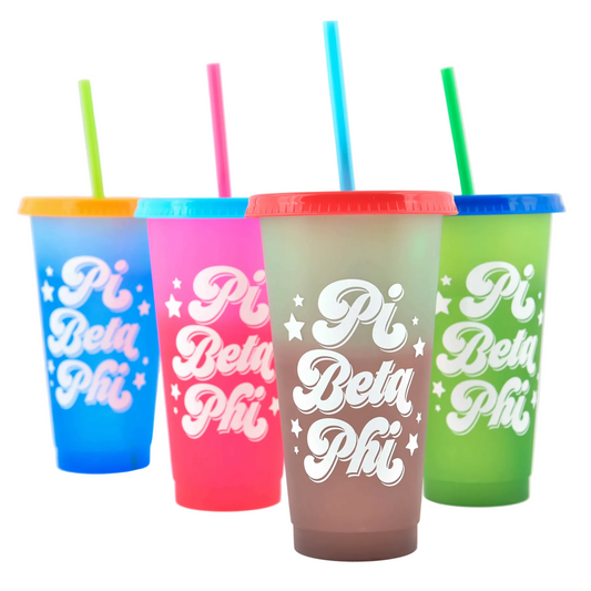 Pi Beta Phi Color Changing Cups 4 Pack