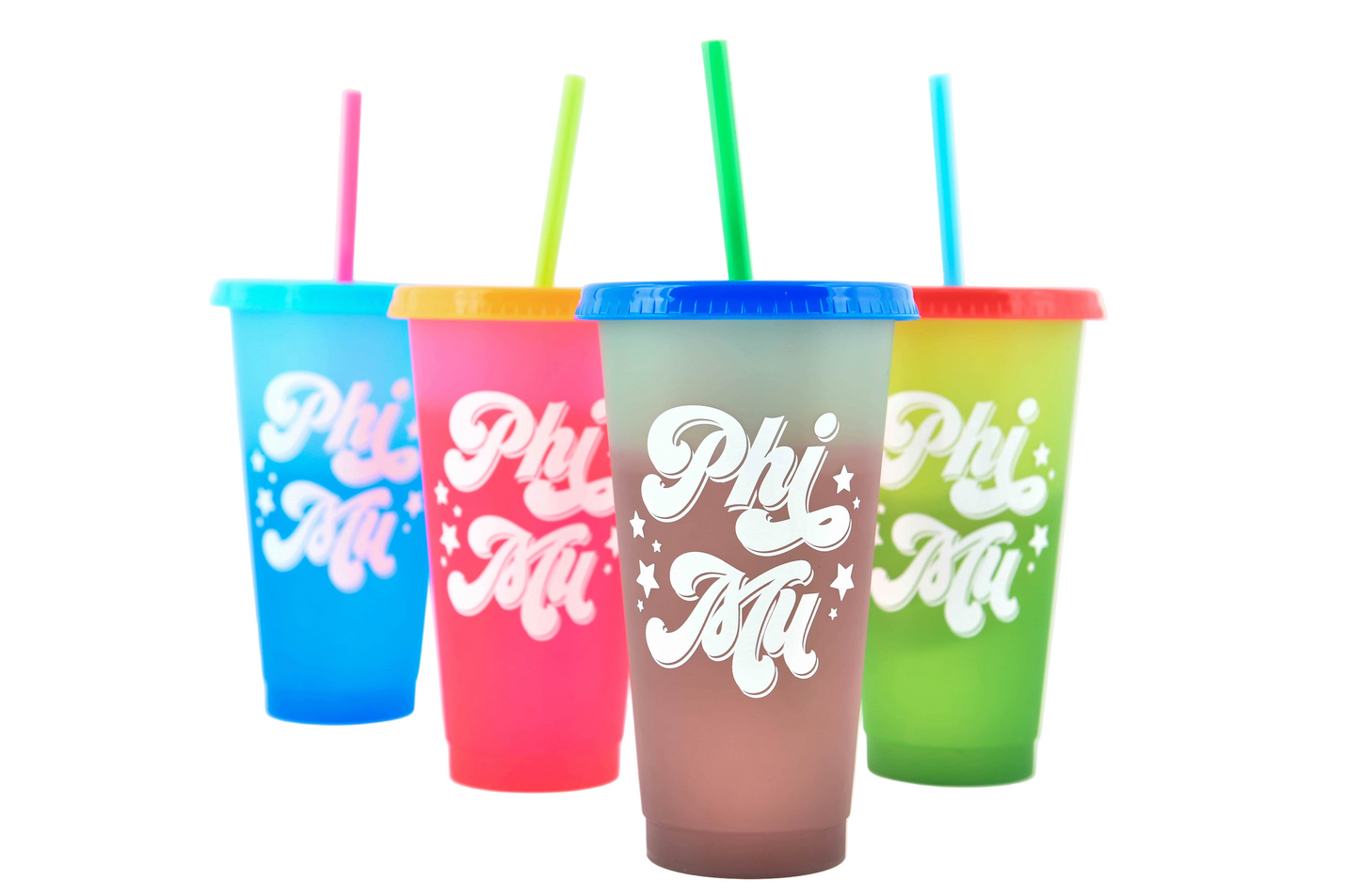 Phi Mu Color Changing Cups 4 Pack