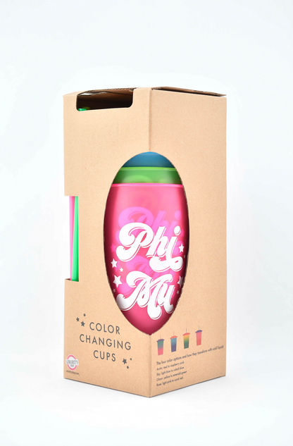 Phi Mu Color Changing Cups 4 Pack