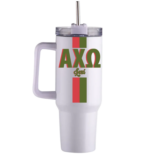 Alpha Chi Omega Personalized 40oz Tumbler - Ivy Society