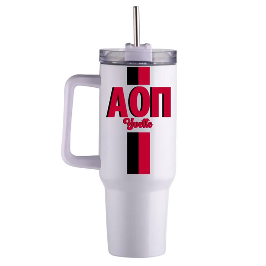 Alpha Omicron Pi Personalized 40oz Tumbler - Ivy Society