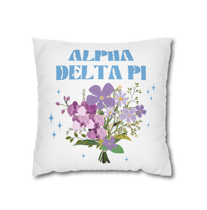 Alpha Delta Pi Bouquet Throw Pillow Cover - Ivy Society