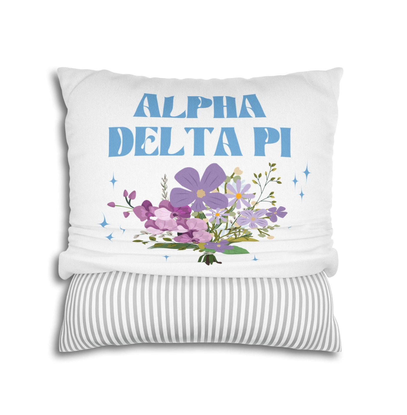Alpha Delta Pi Bouquet Throw Pillow Cover - Ivy Society