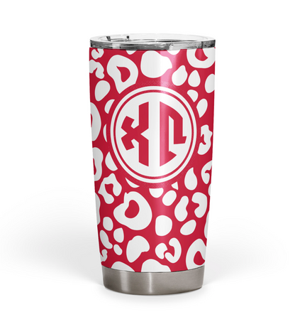 Chi Omega Leopard Print Tumbler