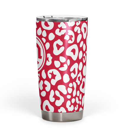 Chi Omega Leopard Print Tumbler