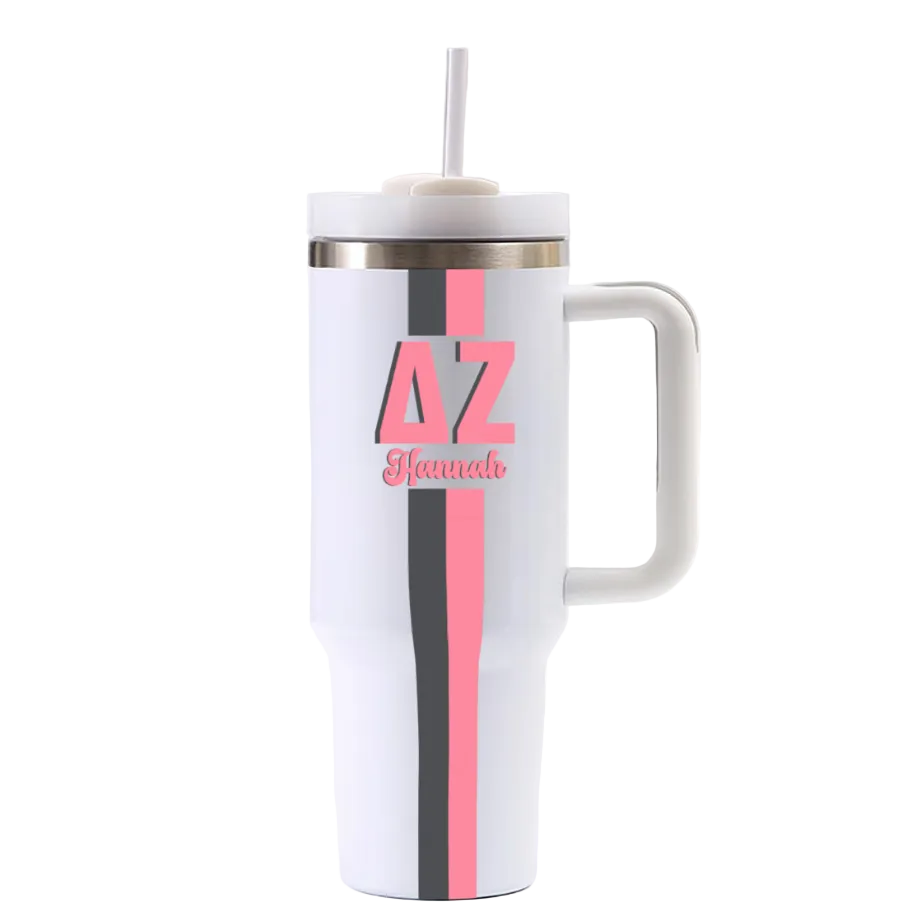 Delta Zeta Personalized Stripe 40oz Tumbler