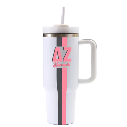 Delta Zeta Personalized Stripe 40oz Tumbler