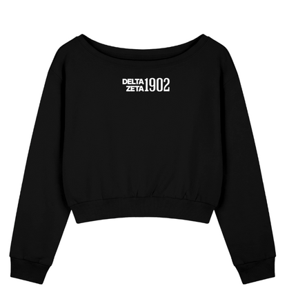 Delta Zeta 1902 Off the Shoulder Sweatshirt