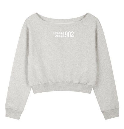 Delta Zeta 1902 Off the Shoulder Sweatshirt