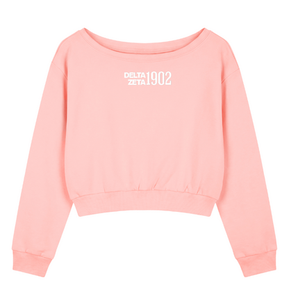 Delta Zeta 1902 Off the Shoulder Sweatshirt