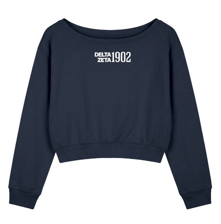 Delta Zeta 1902 Off the Shoulder Sweatshirt