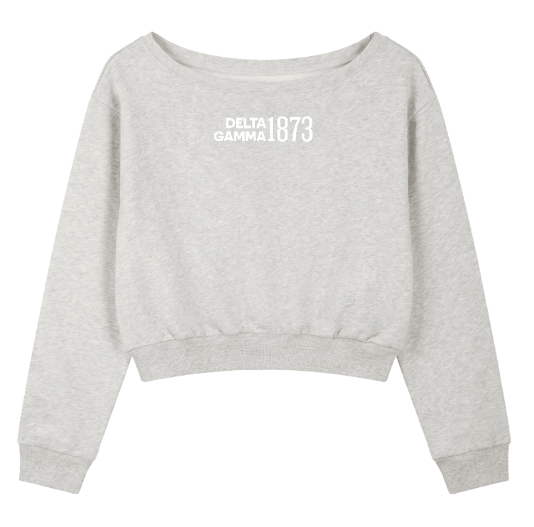 Delta Gamma 1873 Off the Shoulder Sweatshirt