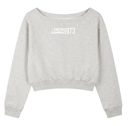 Delta Gamma 1873 Off the Shoulder Sweatshirt