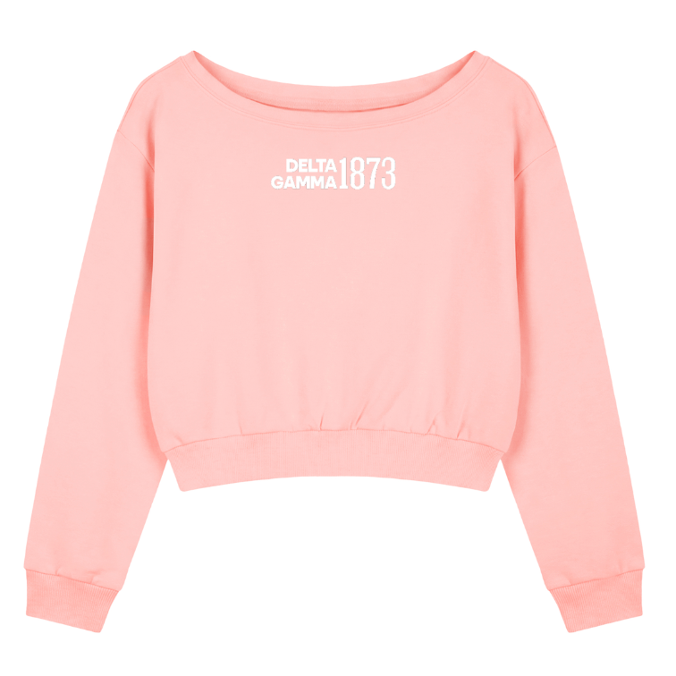 Delta Gamma 1873 Off the Shoulder Sweatshirt