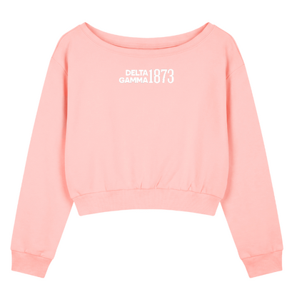 Delta Gamma 1873 Off the Shoulder Sweatshirt