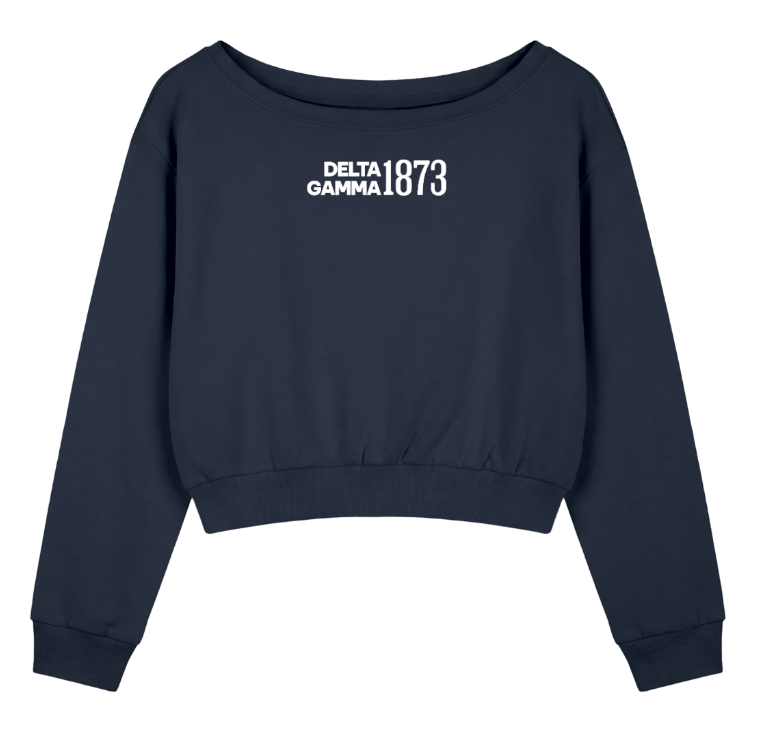 Delta Gamma 1873 Off the Shoulder Sweatshirt