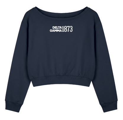 Delta Gamma 1873 Off the Shoulder Sweatshirt